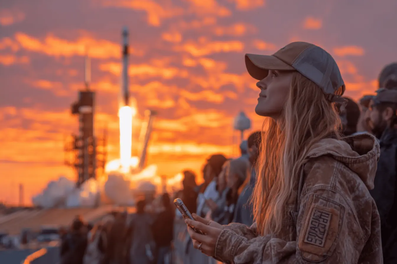 SpaceX launch footage