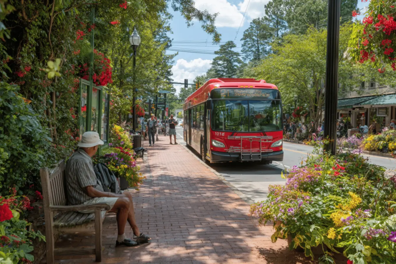 Passengers boarding a university of boulevard bus, highlighting community access.